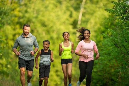 Running with the family is fun // Getty Images